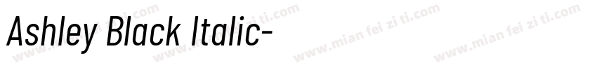 Ashley Black Italic字体转换